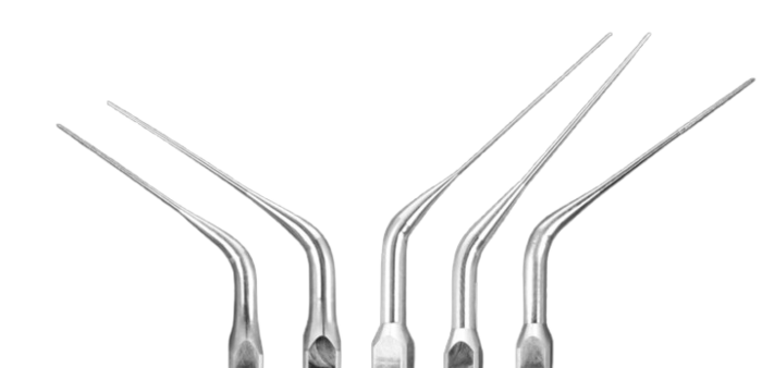 Pontas de ultrassom odontológico utilizadas no tratamento de canal